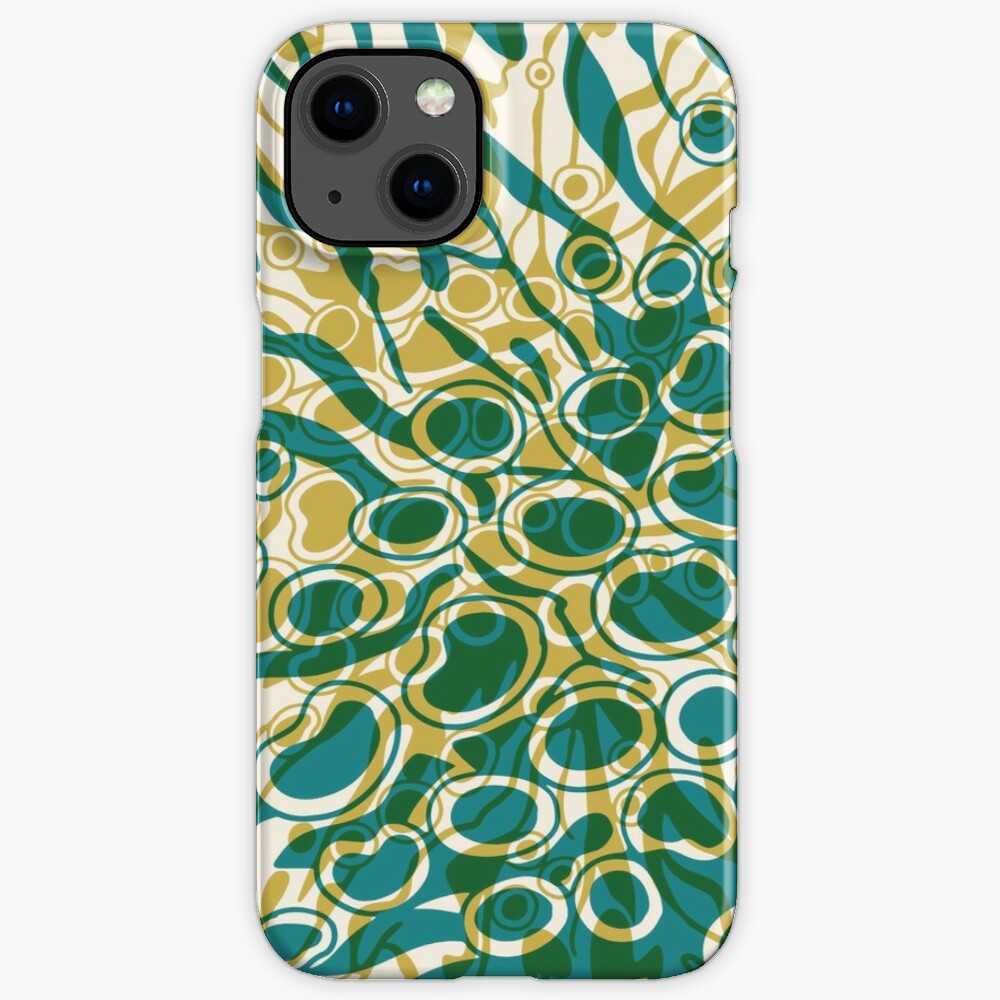 Handycase mit einem abstrakten Flechten Muster in Grün und Olive